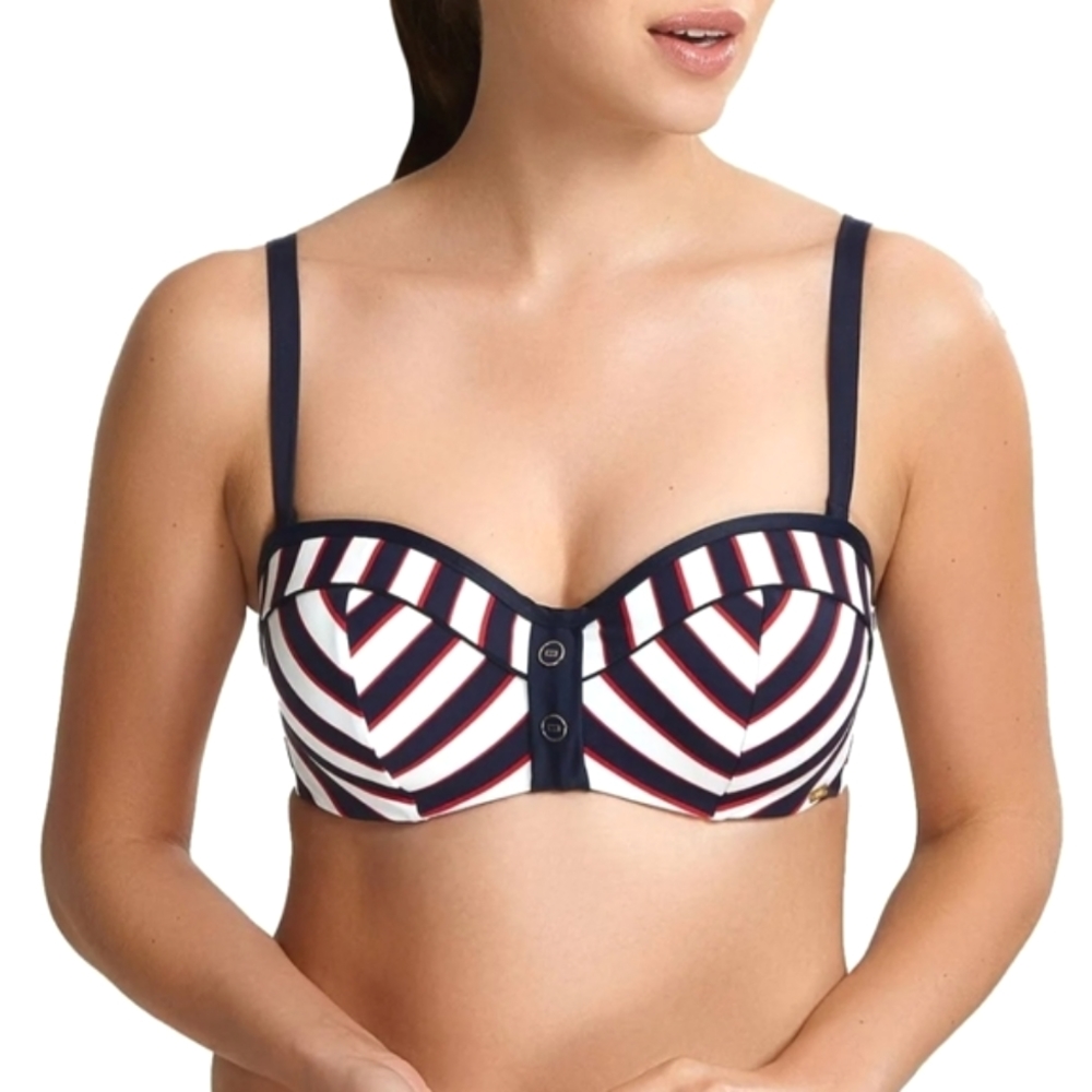Panache Underwire Retro Nautical Bikini Top
